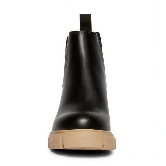 Steve Madden Howler Women Black & Tan Chelsea Lug Sole Ankle Boots Size 9.5 NEW - Picture 3 of 13